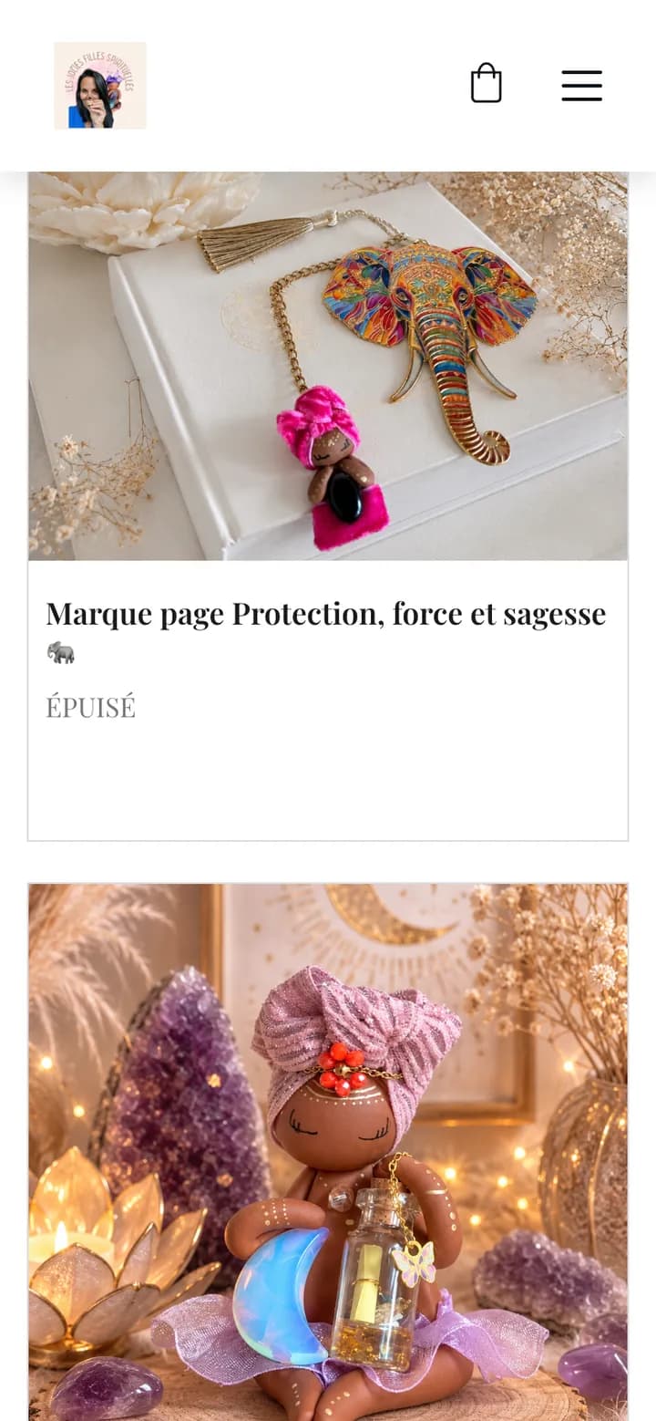 Capture du site Les Jolies Filles Spirituelles sur mobile